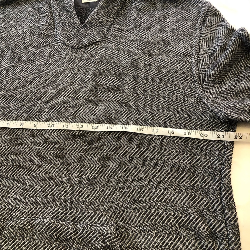 Faherty Men’s Herringbone French Terry Beach Hoodie in Granite Size L - Picture 11 of 14